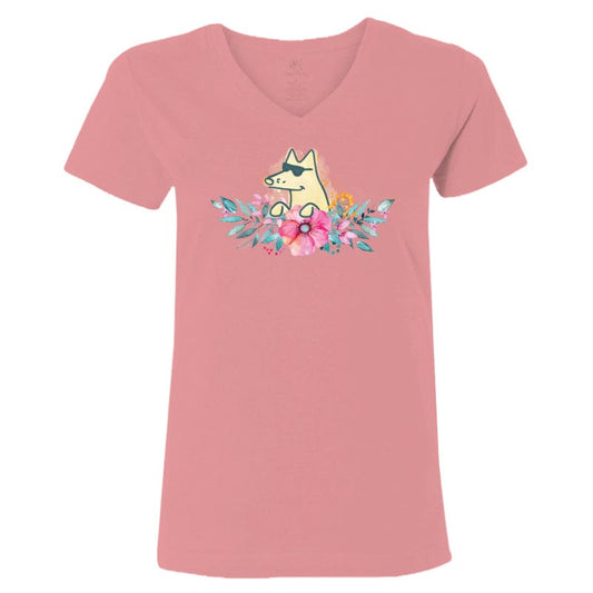 Ok Bloomer  - Ladies T-Shirt V-Neck