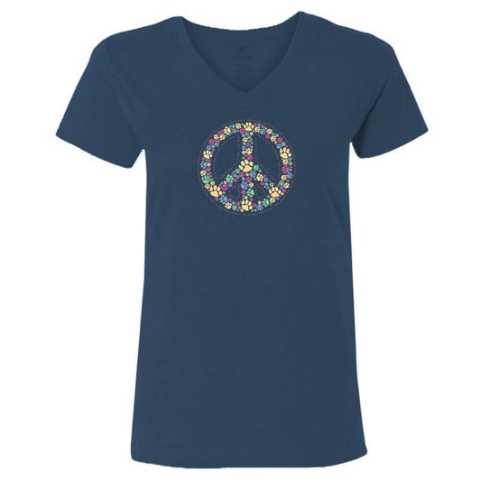 Paws For Peace - Ladies T-Shirt V-Neck
