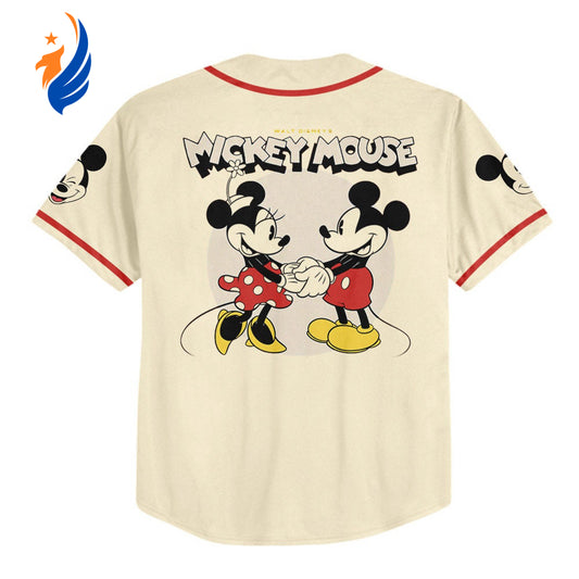 Custom Name Mickey Classic Love Jersey - Perfect Disney Baseball Gift for Fans - Bafud