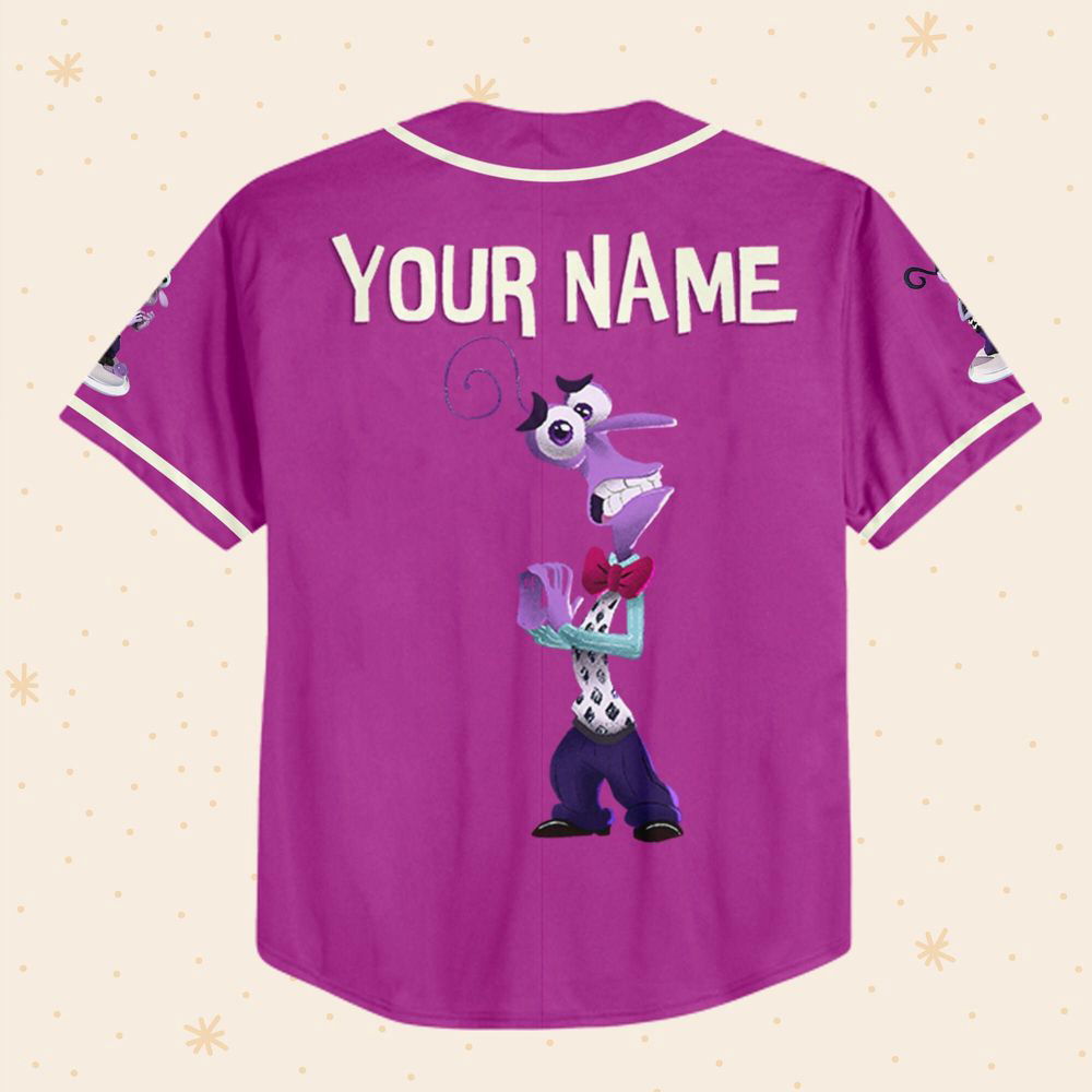 Personalized Disney Inside Out Fear Typographic Emotions Baseball Jersey - lylyprint.com