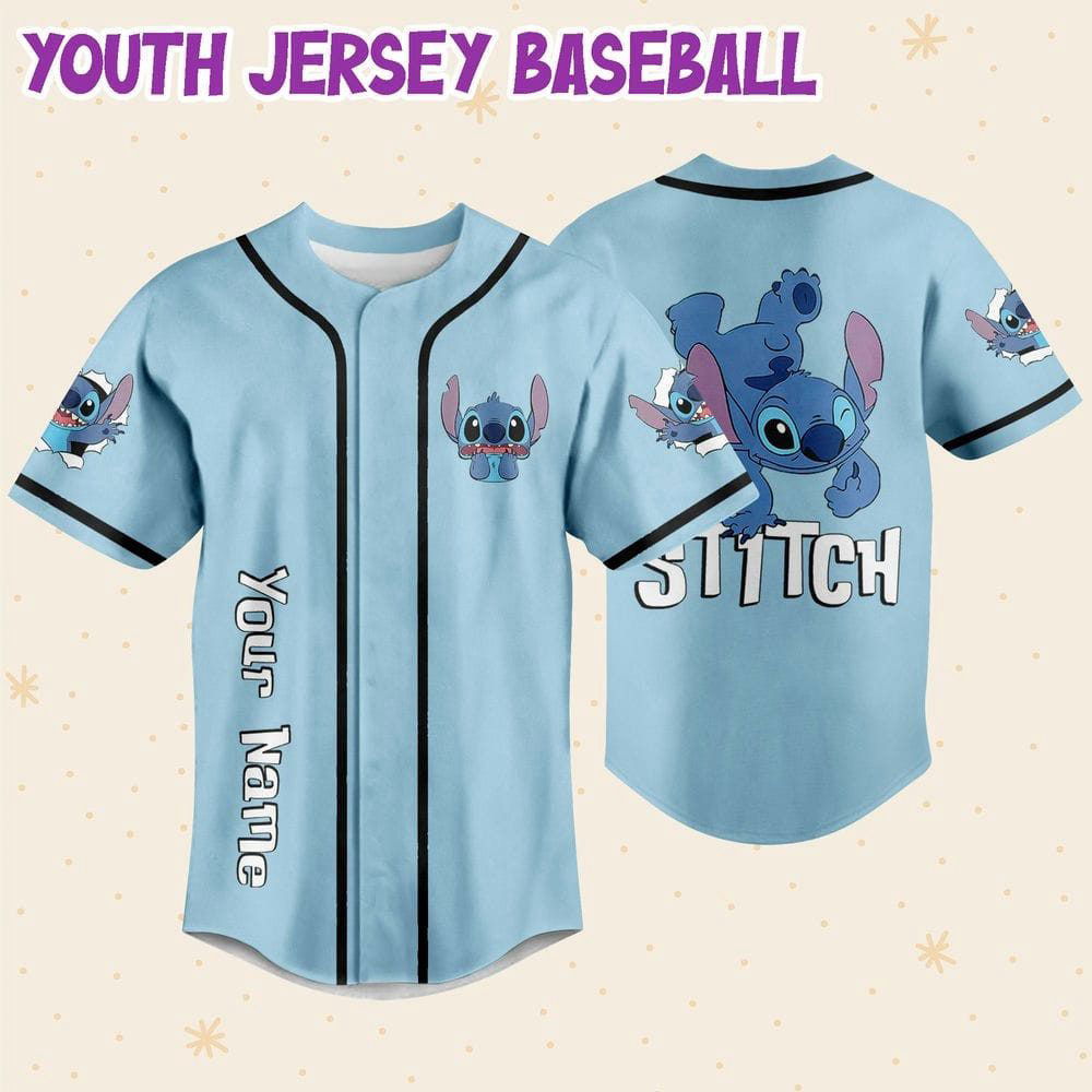 Personalized Vintage Disney Stitch Funny Emotion Baseball Jersey - lylyprint.com