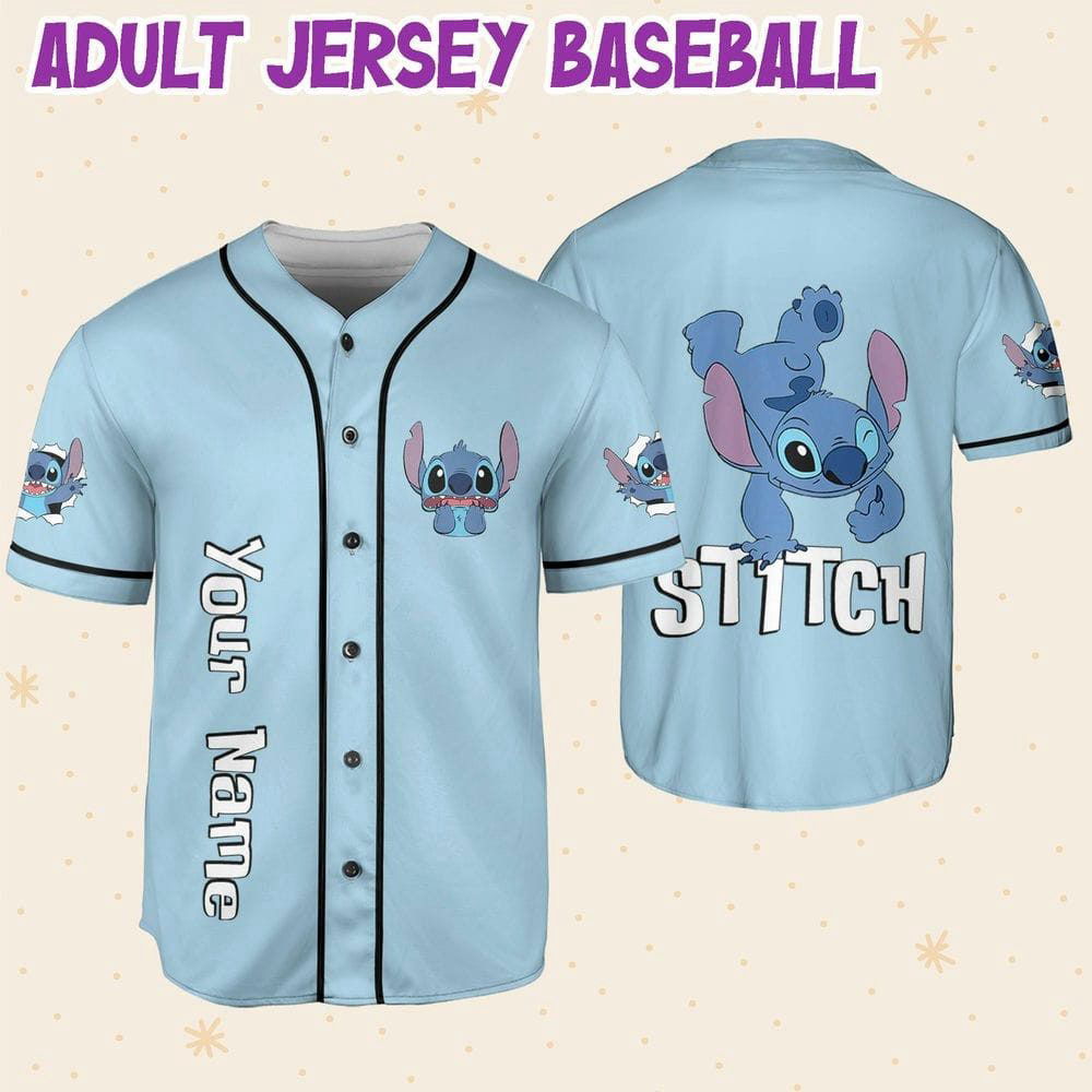 Personalized Vintage Disney Stitch Funny Emotion Baseball Jersey - lylyprint.com