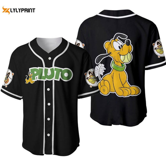 Pluto Dog Disney Cartoon Graphics All Over Print Unisex Baseball Jersey - lylyprint.com