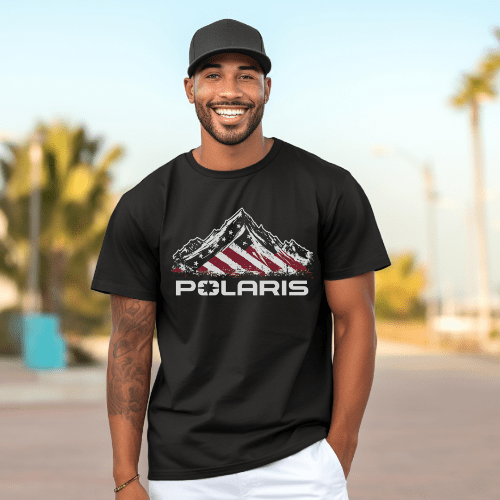 Polaris Men's Big and Tall American Flag T-Shirt