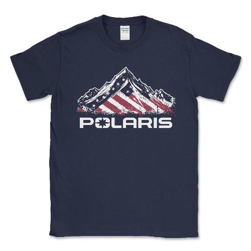 Polaris Men's Big and Tall American Flag T-Shirt