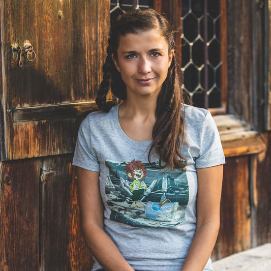 Â®Pumuckl Damen T-Shirt "Werkstatt"
