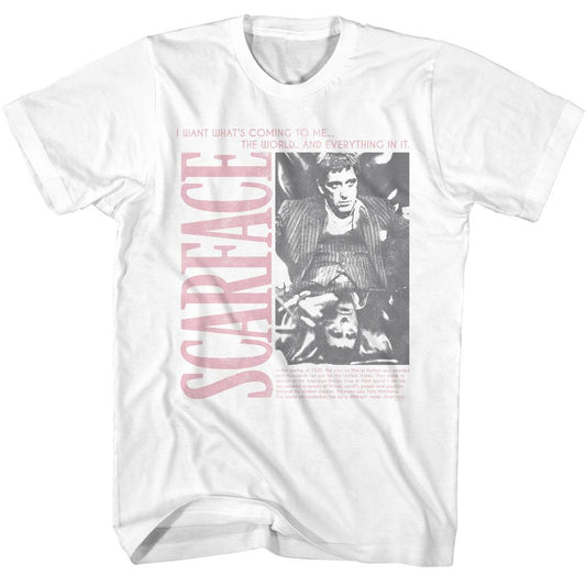 Scarface - BW Photo W Synopsis Boyfriend Tee