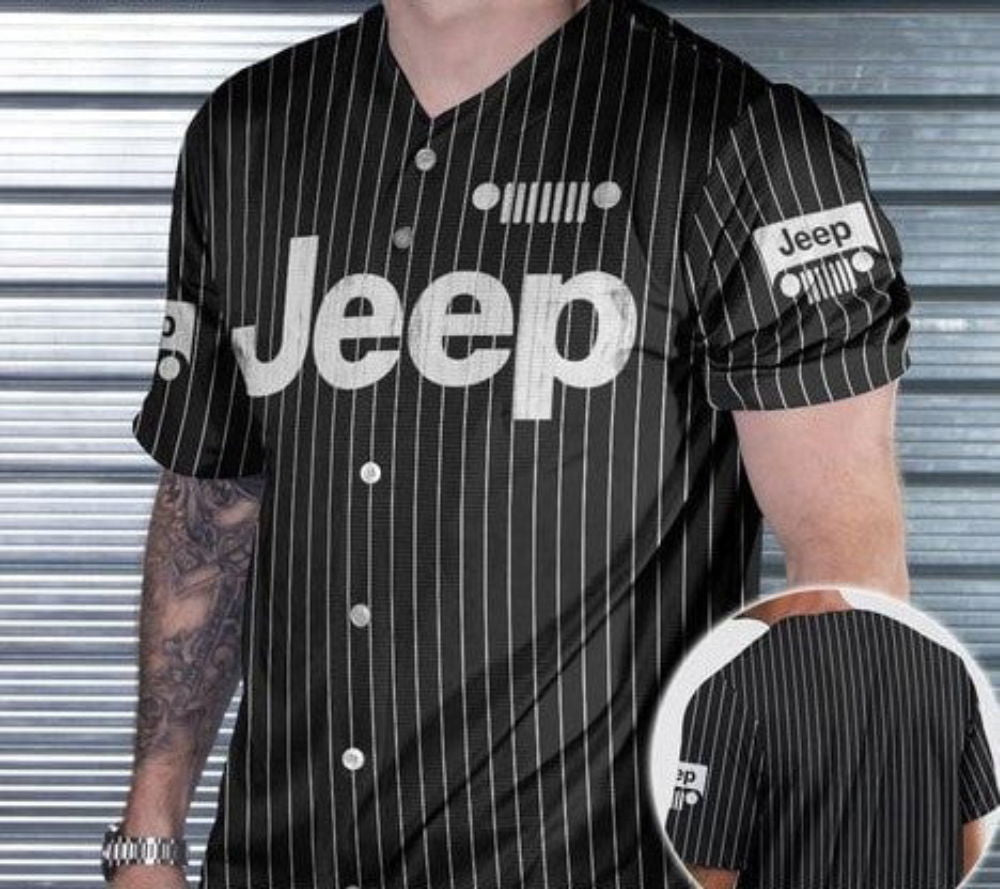 Sport the Classic Style with JP Striped Baseball Jersey - Shop Now! - Aopprinter