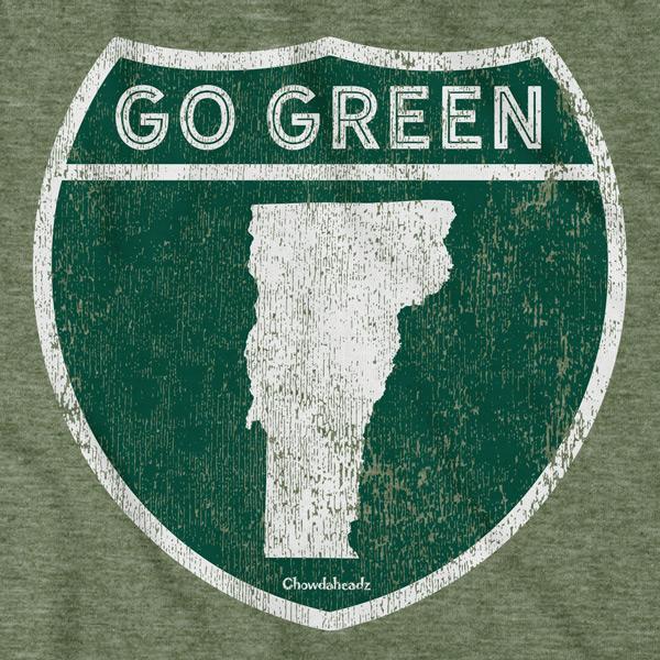 Go Green Vermont Highway Sign T-Shirt