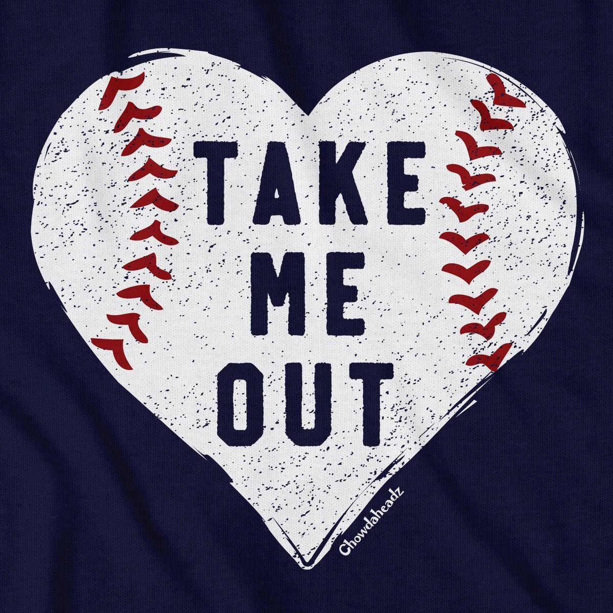 Take Me Out Baseball Heart T-Shirt