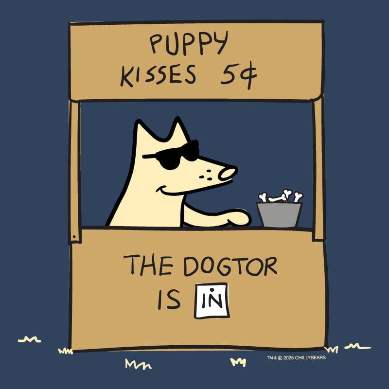 The Dogtor is In - Ladies T-Shirt V-Neck