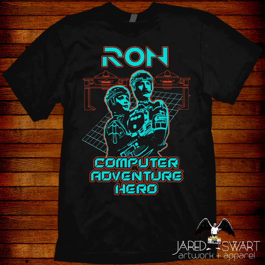 Ron Computer Adventure Hero Parody T-shirt