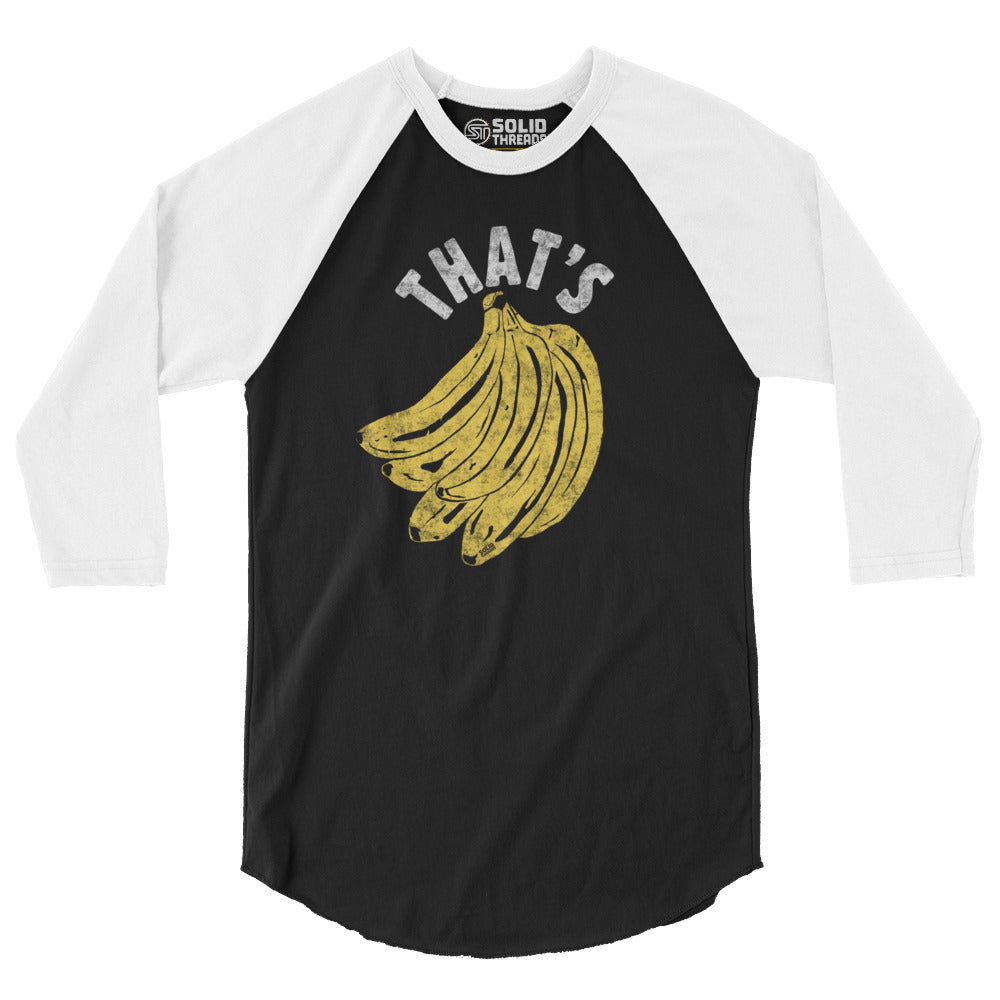 That's Bananas 3/4 Sleeve Baseball T-Shirt