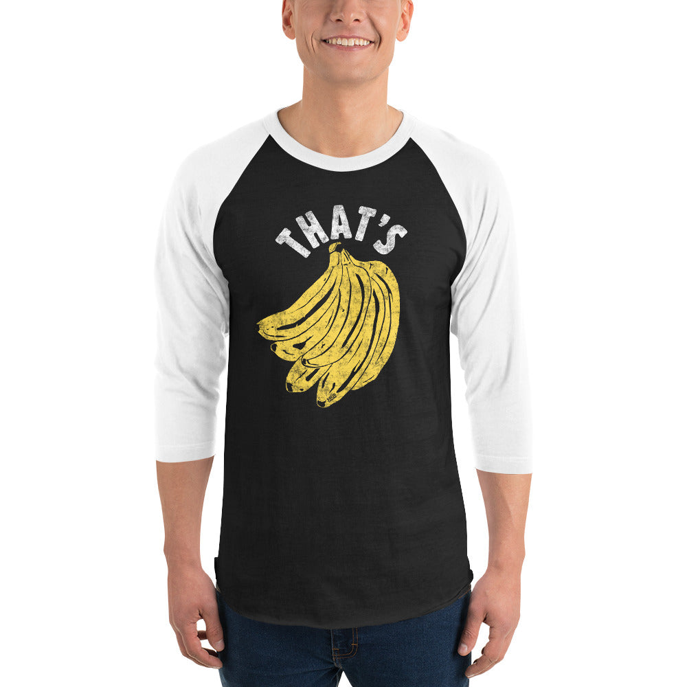 That's Bananas 3/4 Sleeve Baseball T-Shirt