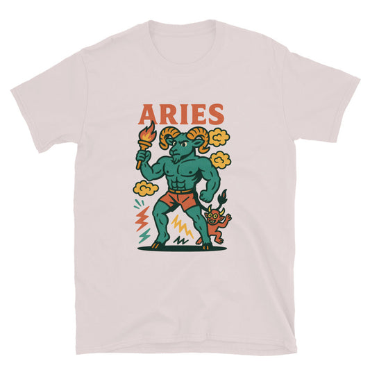 Aries Zodiac Sign (Vintage Comic Style) T-Shirt