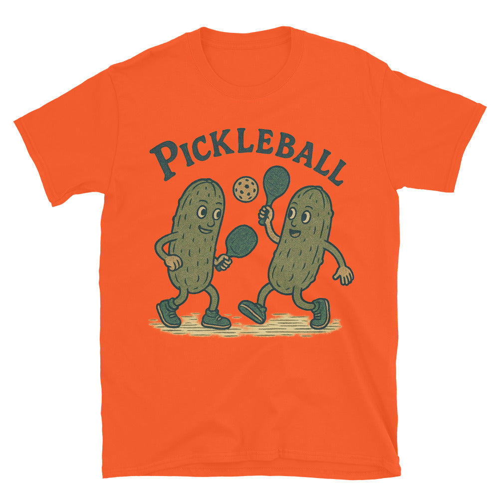 Two Pickles Playing Pickleball T-Shirt
