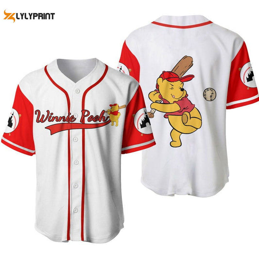 Winnie the Pooh Disney Cartoon Graphics All Over Print Unisex Baseball Jersey - lylyprint.com